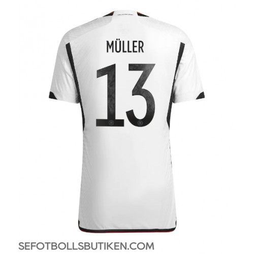Tyskland Thomas Muller #13 Replika Hemma matchkläder VM 2022 Korta ärmar